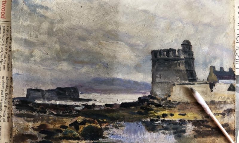 Paysage marin, en cours de décrassage